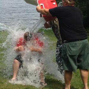 My step son, Matt, in his ice bucket video.