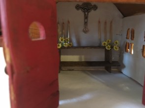 Carved church interior