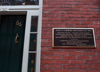 Boston Ma 01/30 /10 An exterior of the former Lewis Hayden home. The home was used as a station on the underground railroad. Globe Staff/Photo Jonathan Wiggs :Section: Travel Reporter :Slug: / OUTTAKe 0924