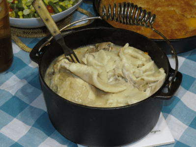 Chicken and Dumplings in Cast Iron Dutch Oven